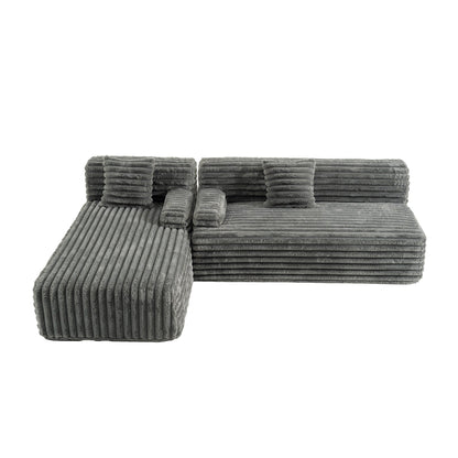 Canapé modulaire moderne Cloud, avec 2 coussins décoratifs, pour le salon