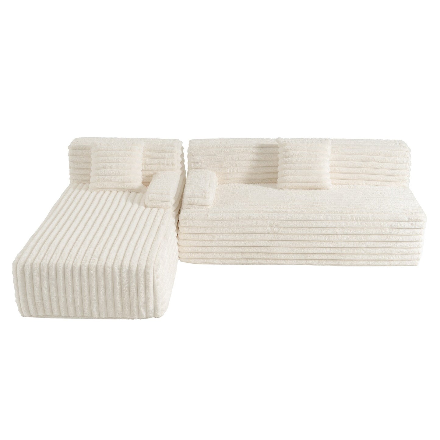 Canapé modulaire moderne Cloud, avec 2 coussins décoratifs, pour le salon