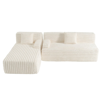 Canapé modulaire moderne Cloud, avec 2 coussins décoratifs, pour le salon