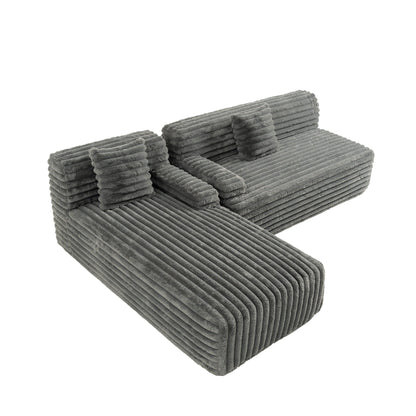Canapé modulaire moderne Cloud, avec 2 coussins décoratifs, pour le salon