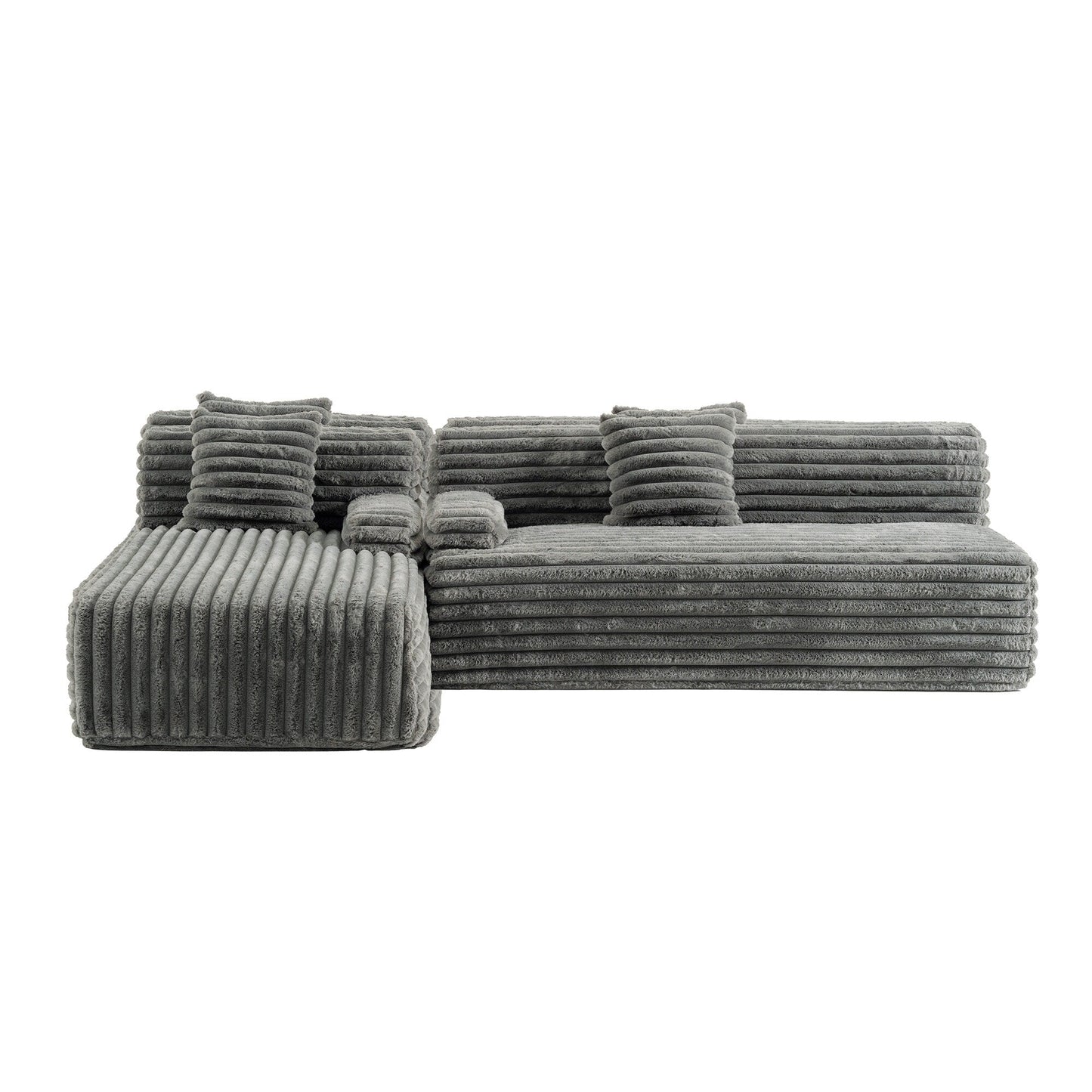 Canapé modulaire moderne Cloud, avec 2 coussins décoratifs, pour le salon