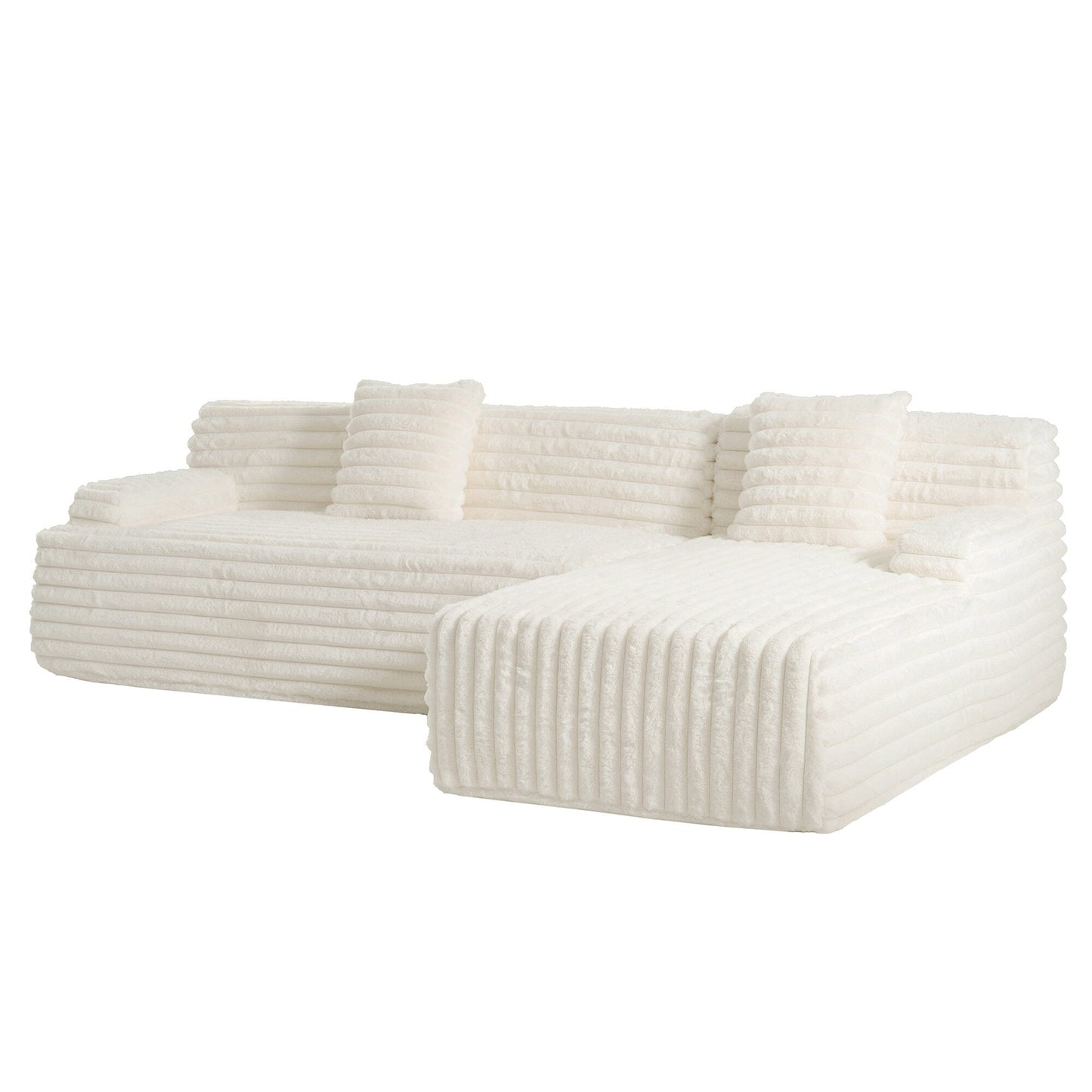 Canapé modulaire moderne Cloud, avec 2 coussins décoratifs, pour le salon