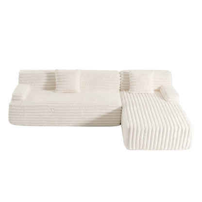Canapé modulaire moderne Cloud, avec 2 coussins décoratifs, pour le salon