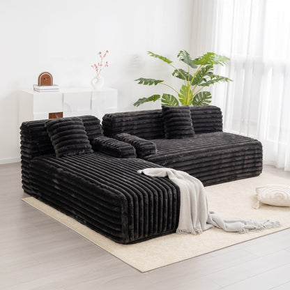 Canapé modulaire moderne Cloud, avec 2 coussins décoratifs, pour le salon