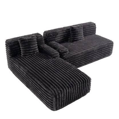 Canapé modulaire moderne Cloud, avec 2 coussins décoratifs, pour le salon