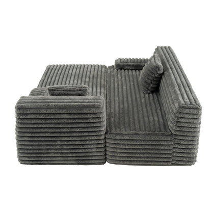 Canapé modulaire moderne Cloud, avec 2 coussins décoratifs, pour le salon