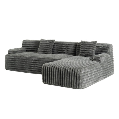 Canapé modulaire moderne Cloud, avec 2 coussins décoratifs, pour le salon