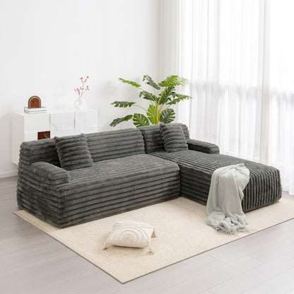 Canapé modulaire moderne Cloud, avec 2 coussins décoratifs, pour le salon