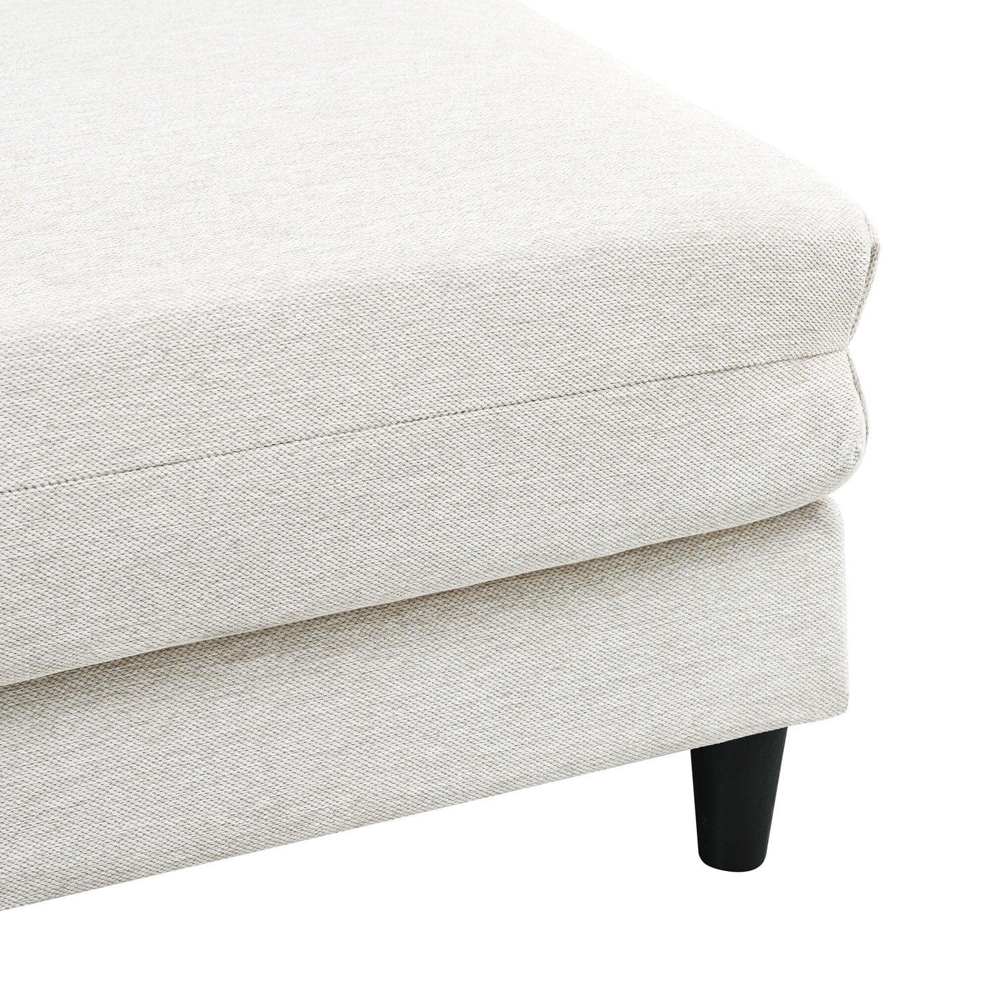 Canapé modulable moderne en L 4 places avec 5 coussins et pouf amovible pour salon ou bureau