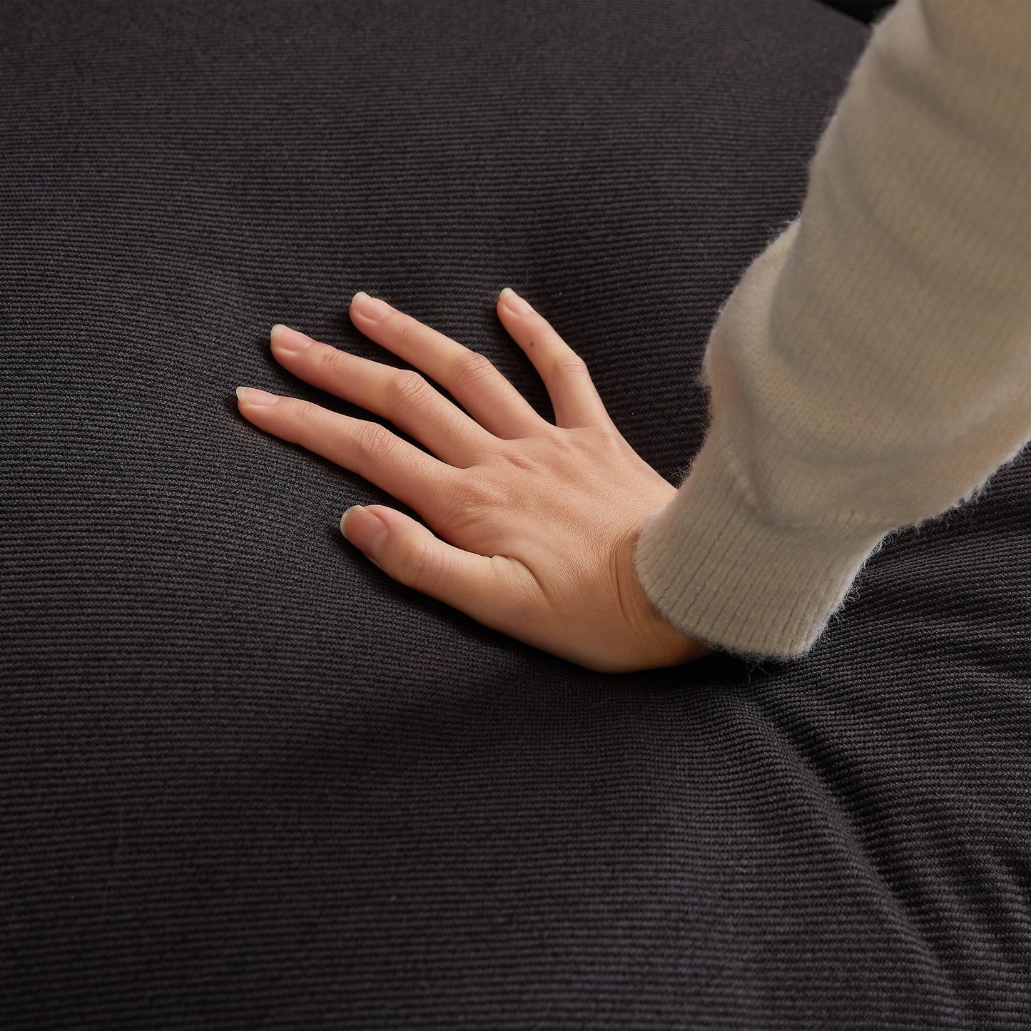 Canapé modulaire moderne en L avec pouf, 3 coussins et 3 oreillers pour le salon