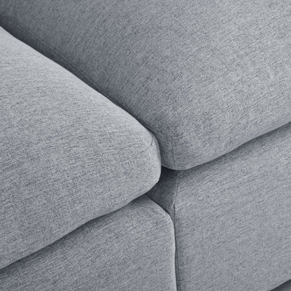 Canapé modulaire moderne en U avec pouf amovible et coussins pour le salon