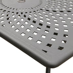 Ensemble de salle à manger rectangulaire moderne et orné en aluminium de 170 cm avec six chaises - N/A