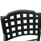 Ensemble de salle à manger ovale moderne en aluminium avec treillis en maille de 95 po et huit fauteuils - N/A