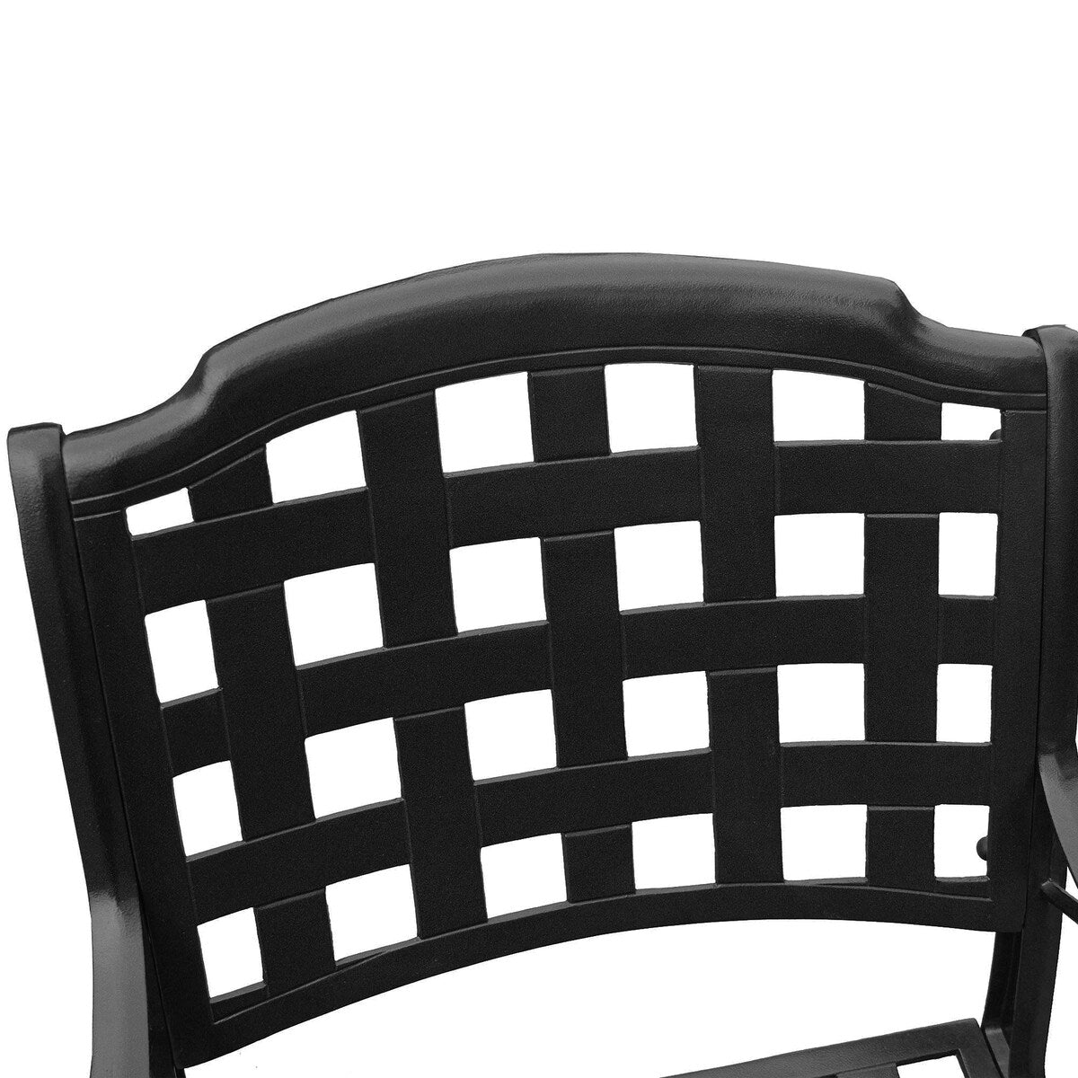 Ensemble de salle à manger ovale moderne en aluminium avec treillis en maille de 95 po et huit fauteuils - N/A