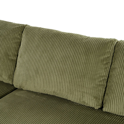Canapé sectionnel 3 places moderne et surdimensionné avec porte-gobelets et ports de chargement USB, coussins épais pour le salon