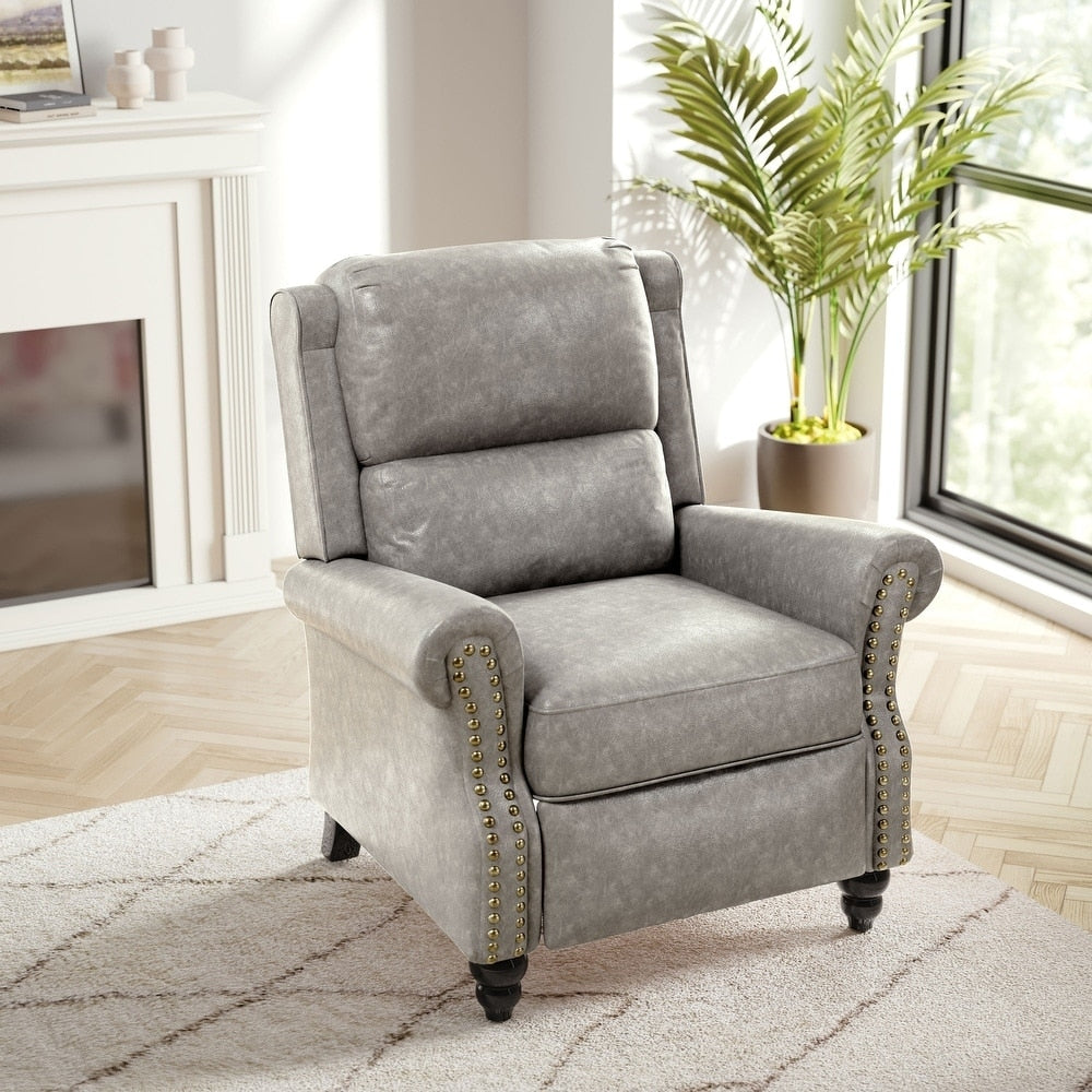 Fauteuil inclinable moderne rembourré en cuir PU