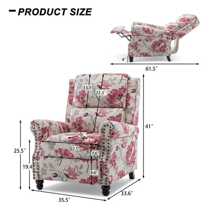 Fauteuil inclinable moderne rembourré en cuir PU