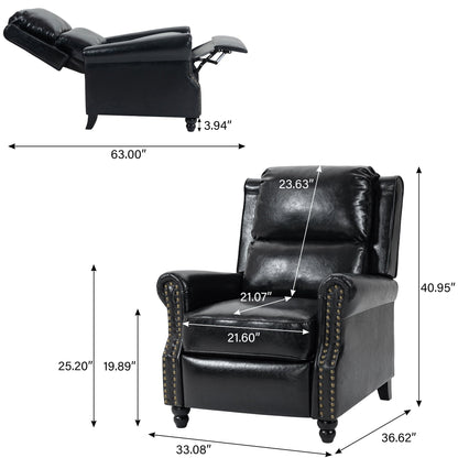 Fauteuil inclinable moderne rembourré en cuir PU