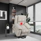 Fauteuil inclinable électrique moderne, canapé chauffant et massant réglable avec rangement latéral, repose-pieds et télécommande
