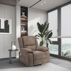 Fauteuil inclinable électrique moderne, canapé chauffant et massant réglable avec rangement latéral, repose-pieds et télécommande