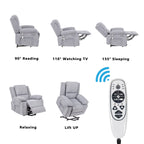 Fauteuil inclinable électrique moderne, canapé chauffant et massant réglable avec rangement latéral, repose-pieds et télécommande