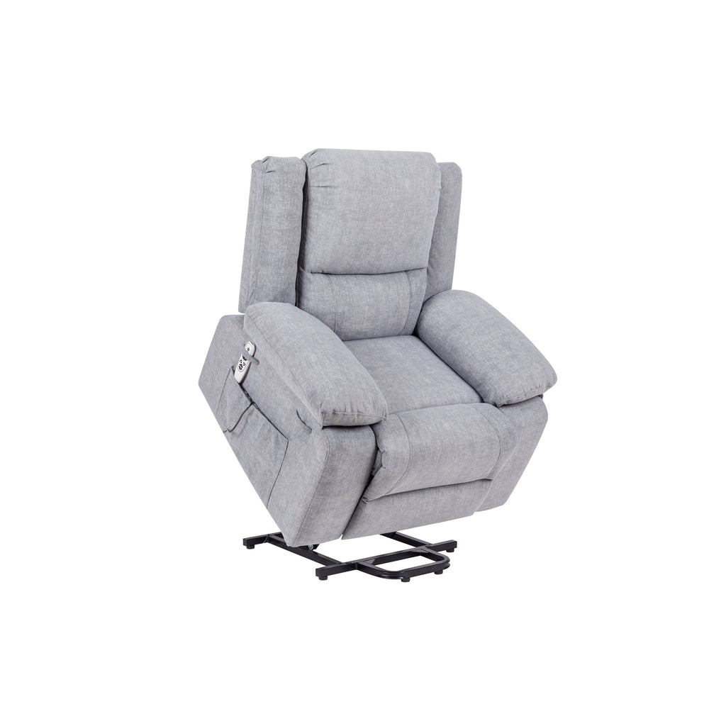 Fauteuil inclinable électrique moderne, canapé chauffant et massant réglable avec rangement latéral, repose-pieds et télécommande