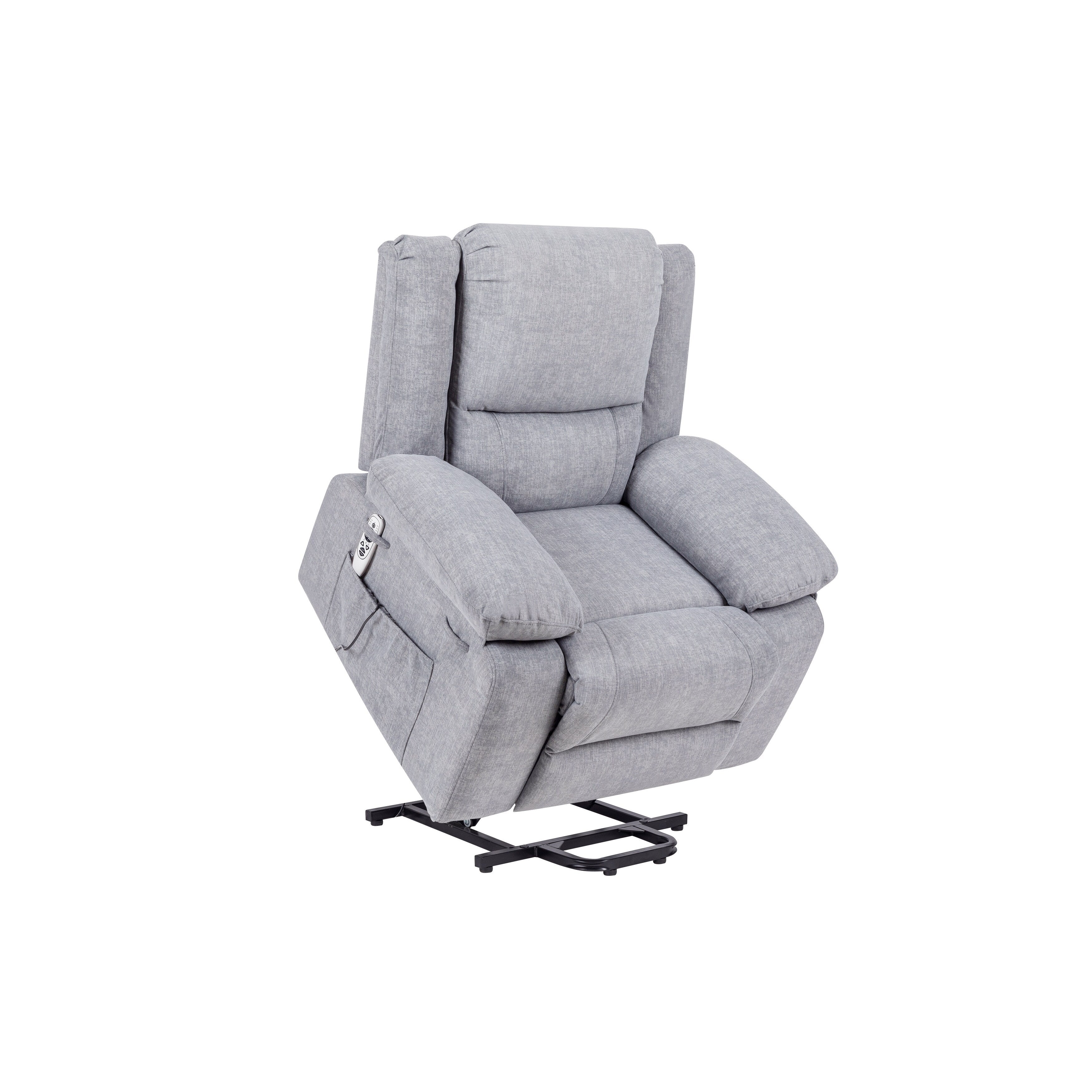Fauteuil inclinable électrique moderne, canapé chauffant et massant réglable avec rangement latéral, repose-pieds et télécommande