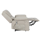 Fauteuil inclinable électrique moderne, canapé chauffant et massant réglable avec rangement latéral, repose-pieds et télécommande