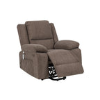 Fauteuil inclinable électrique moderne, canapé chauffant et massant réglable avec rangement latéral, repose-pieds et télécommande