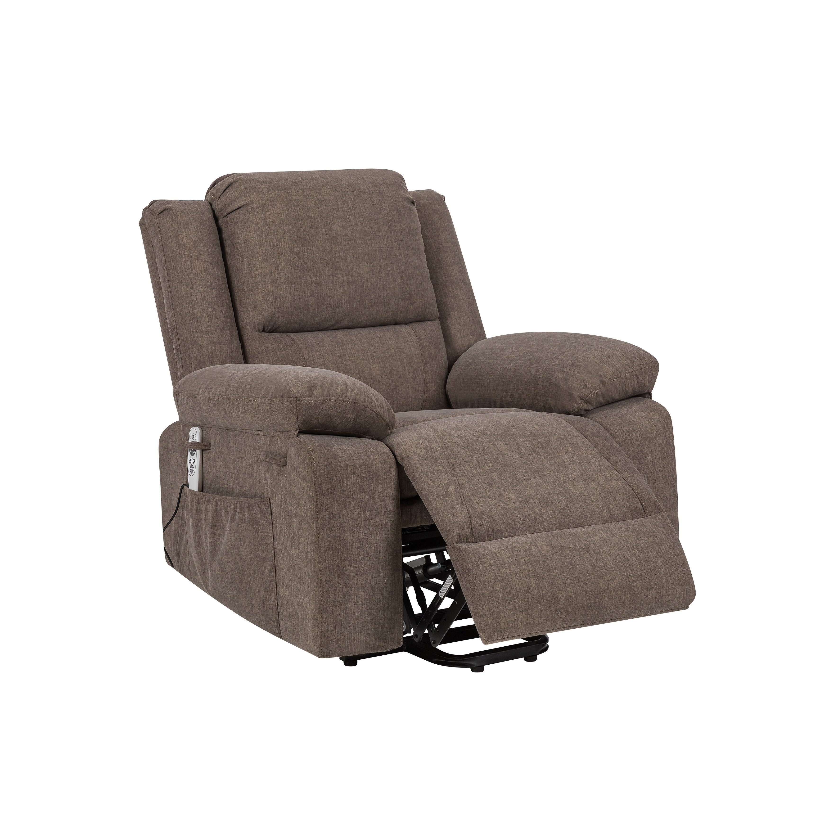 Fauteuil inclinable électrique moderne, canapé chauffant et massant réglable avec rangement latéral, repose-pieds et télécommande
