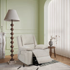 Fauteuil inclinable électrique moderne, canapé chauffant et massant réglable avec rangement latéral, repose-pieds et télécommande