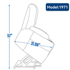 Fauteuil inclinable électrique moderne, fauteuil de massage chauffant, canapé simple rembourré avec deux ports USB et porte-gobelets