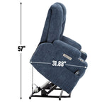 Fauteuil inclinable électrique moderne, fauteuil de massage chauffant, canapé simple rembourré avec deux ports USB et porte-gobelets
