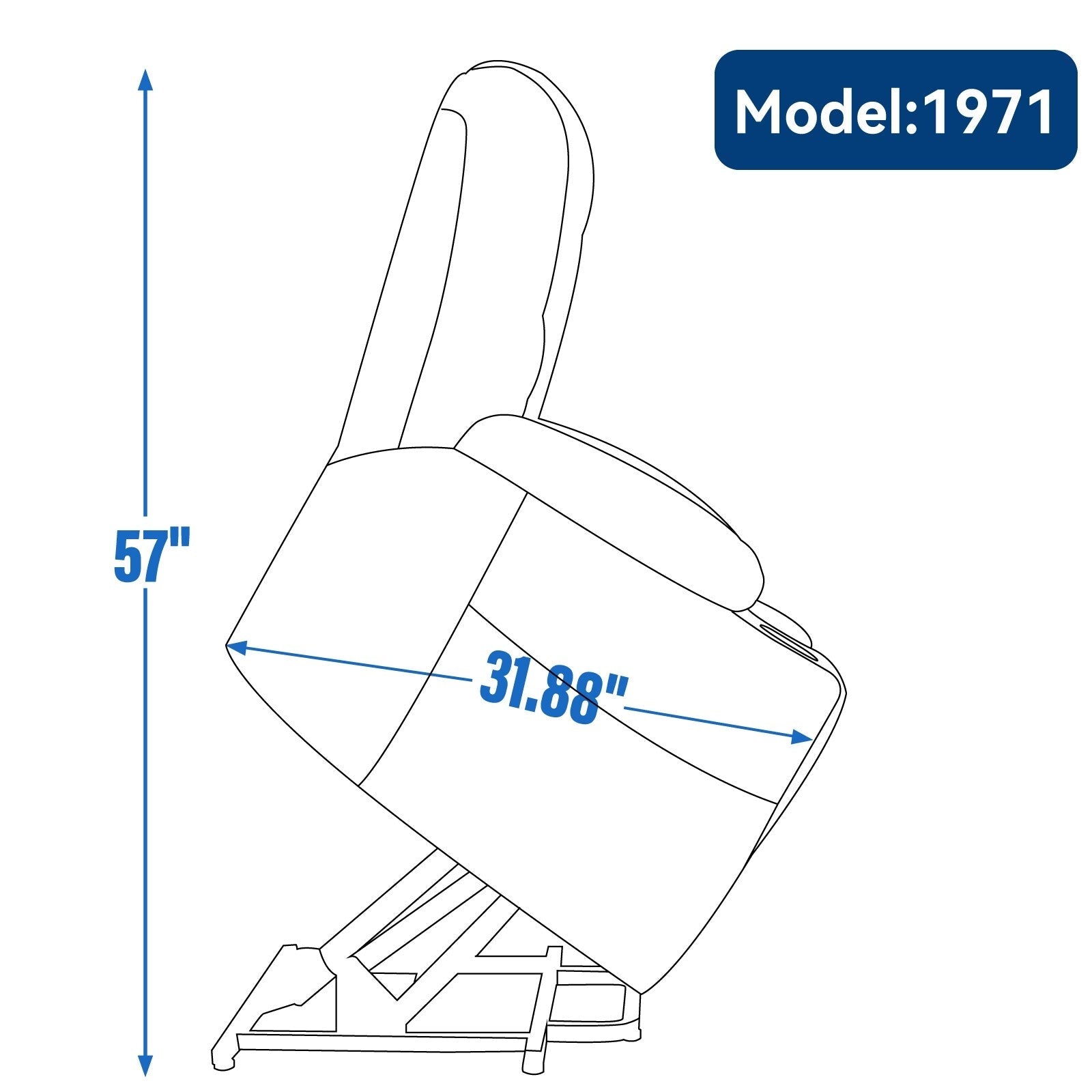 Fauteuil inclinable électrique moderne, fauteuil de massage chauffant, canapé simple rembourré avec deux ports USB et porte-gobelets