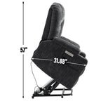 Fauteuil inclinable électrique moderne, fauteuil de massage chauffant, canapé simple rembourré avec deux ports USB et porte-gobelets