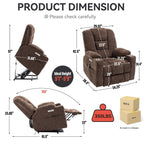 Fauteuil inclinable électrique moderne, fauteuil de massage chauffant, canapé simple rembourré avec deux ports USB et porte-gobelets