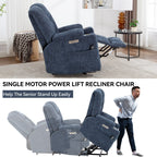 Fauteuil inclinable électrique moderne, fauteuil de massage chauffant, canapé simple rembourré avec deux ports USB et porte-gobelets