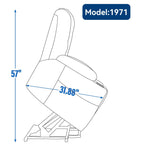 Fauteuil inclinable électrique moderne, fauteuil de massage chauffant, canapé simple rembourré avec deux ports USB et porte-gobelets