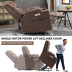 Fauteuil inclinable électrique moderne, fauteuil de massage chauffant, canapé simple rembourré avec deux ports USB et porte-gobelets