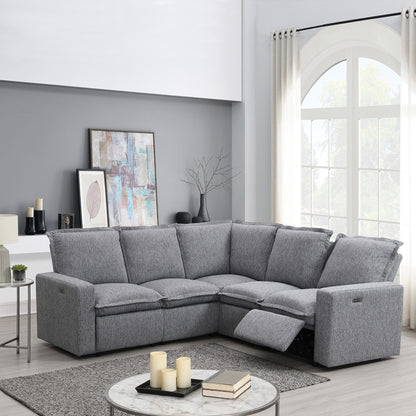 Fauteuil inclinable électrique moderne, canapé moelleux pour home cinéma avec port USB pour salon