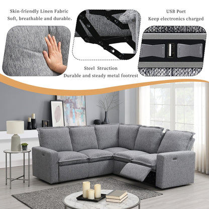 Fauteuil inclinable électrique moderne, canapé moelleux pour home cinéma avec port USB pour salon