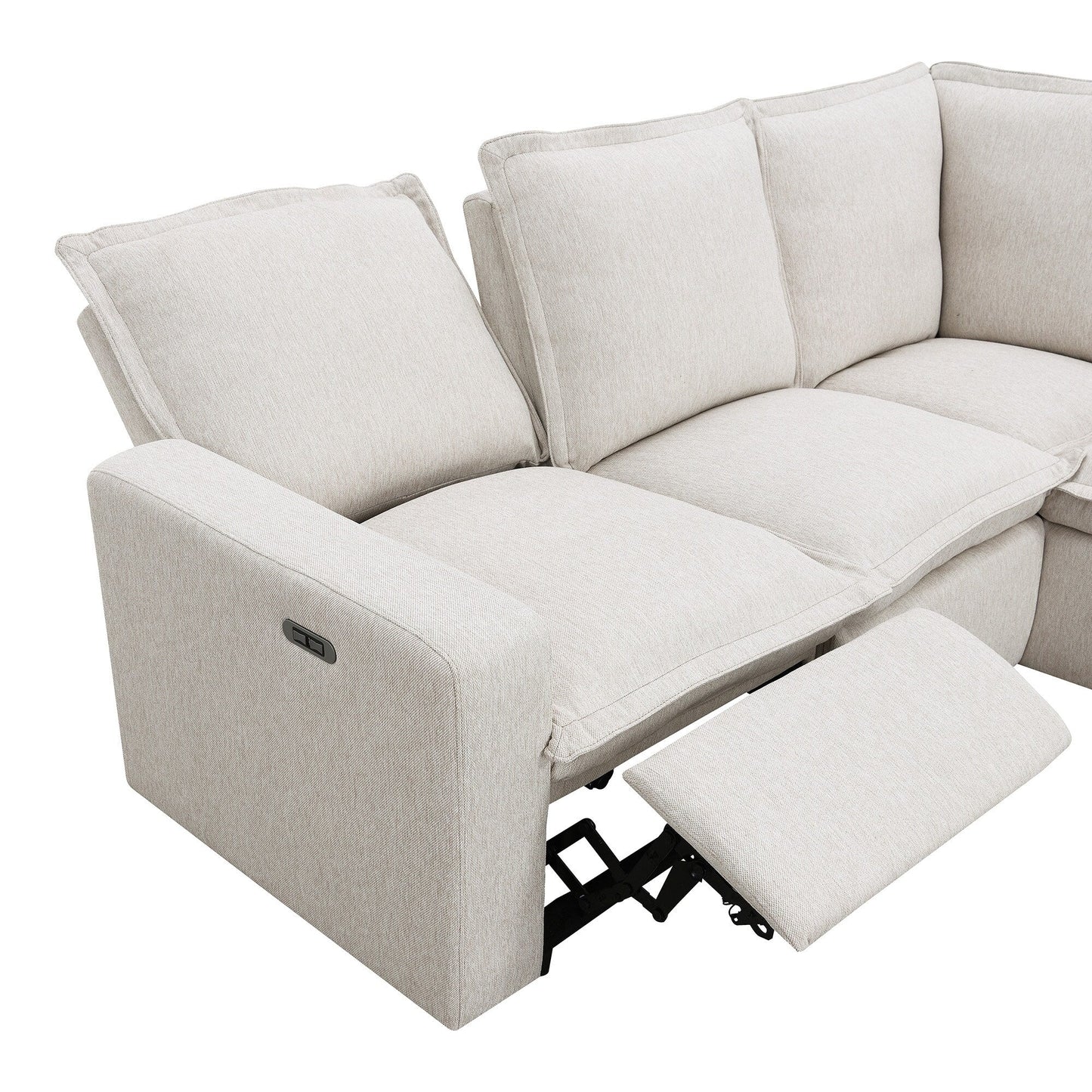 Fauteuil inclinable électrique moderne, canapé moelleux pour home cinéma avec port USB pour salon