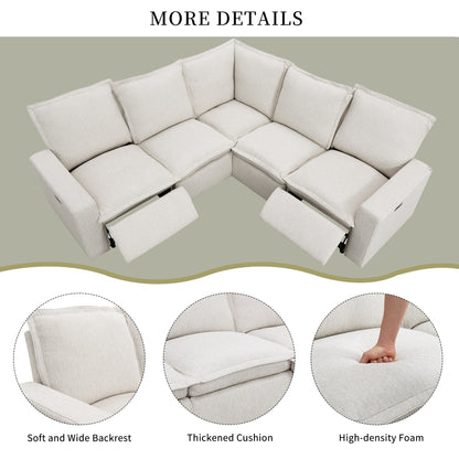 Fauteuil inclinable électrique moderne, canapé moelleux pour home cinéma avec port USB pour salon