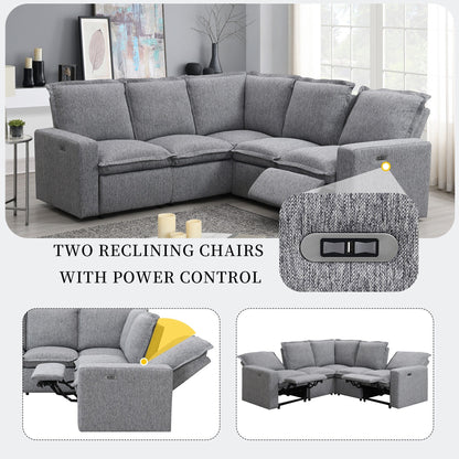 Fauteuil inclinable électrique moderne, canapé moelleux pour home cinéma avec port USB pour salon