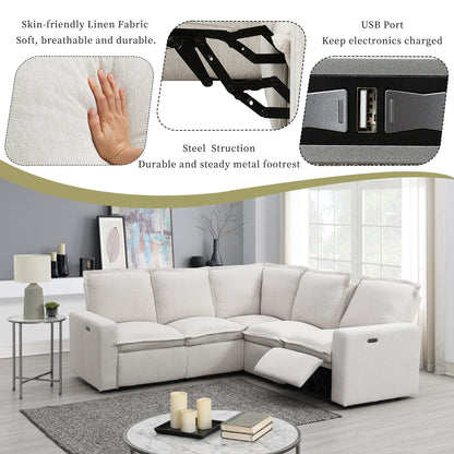 Fauteuil inclinable électrique moderne, canapé moelleux pour home cinéma avec port USB pour salon