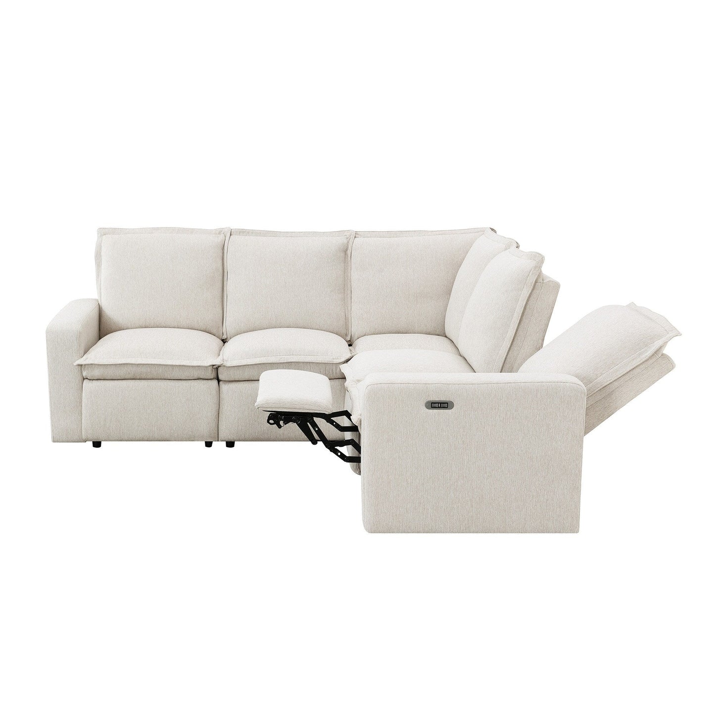 Fauteuil inclinable électrique moderne, canapé moelleux pour home cinéma avec port USB pour salon