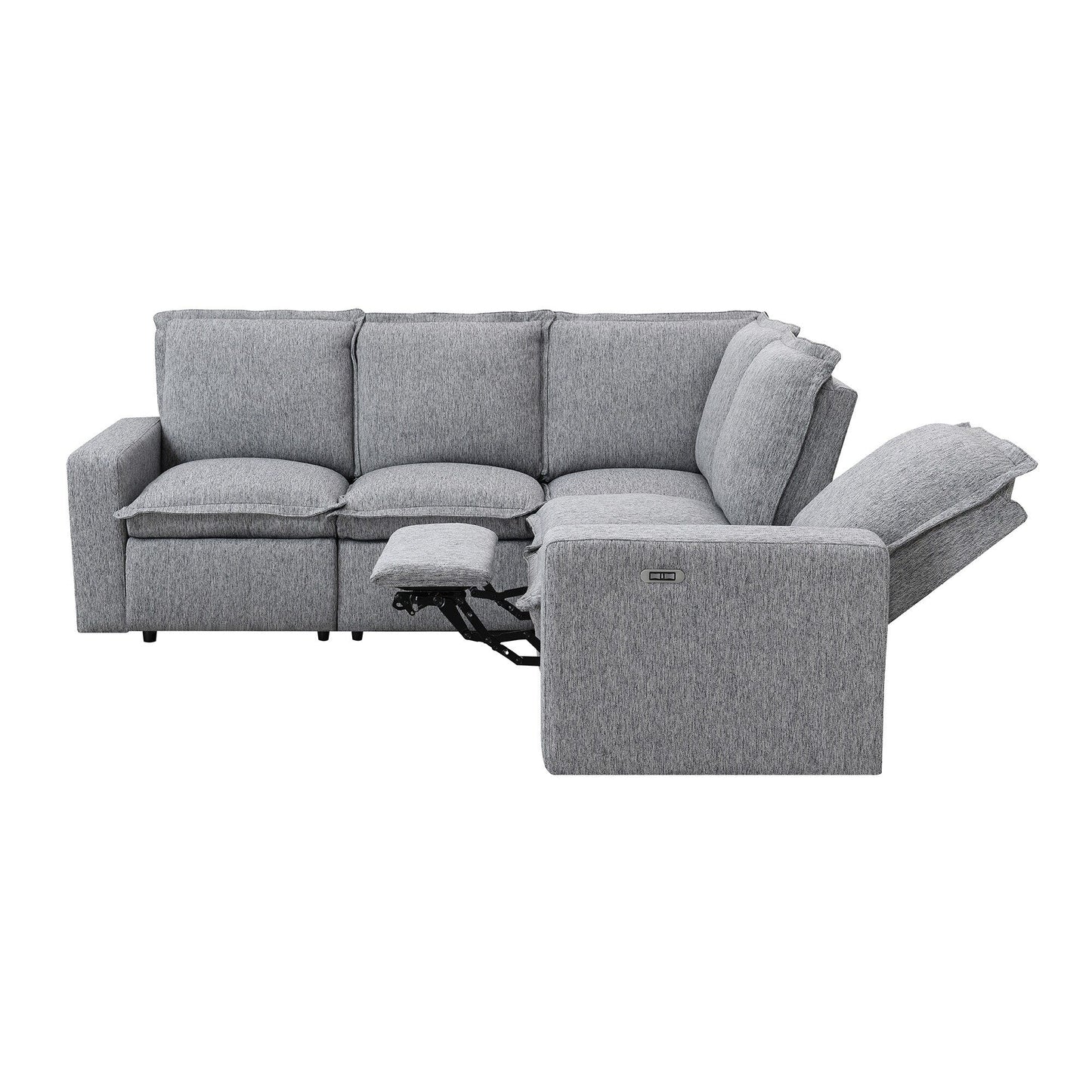 Fauteuil inclinable électrique moderne, canapé moelleux pour home cinéma avec port USB pour salon