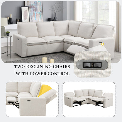 Fauteuil inclinable électrique moderne, canapé moelleux pour home cinéma avec port USB pour salon