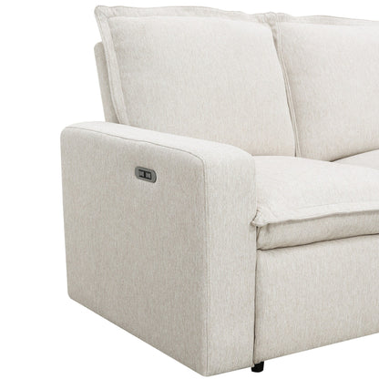 Fauteuil inclinable électrique moderne, canapé moelleux pour home cinéma avec port USB pour salon