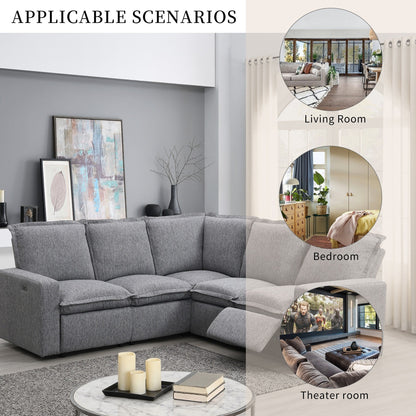 Fauteuil inclinable électrique moderne, canapé moelleux pour home cinéma avec port USB pour salon